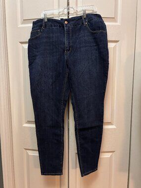 Seven7 Tummyless Skinny Jeans 18W NWT High Rise Dark Wash Stretch Denim